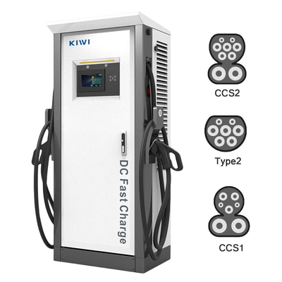الجهد الخارجي DC 200V-1000V 60KW 120KW CCS2 Chademo Type2 EV كومة شحن DC للسيارات الكهربائية