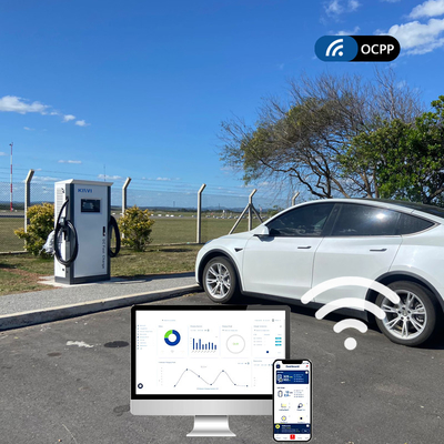 Ccs 60kw Dc شاحن سريع محطات شحن للسيارات الكهربائية العامة في الهواء الطلق ISO15118 DIN70121