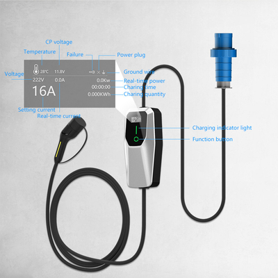 النوع 1 3.5KW 7KW 11KW AC المستوى 1 2 Wall Box EV شاحن على موقف السيارات في الشارع