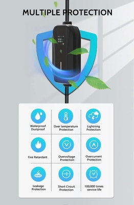 3.5 كيلوواط 7 كيلوواط 11 كيلوواط AC شحن وصلة EV المنزل المستوى 1 2 Ev شاحن المنزل السيارة المتنقلة