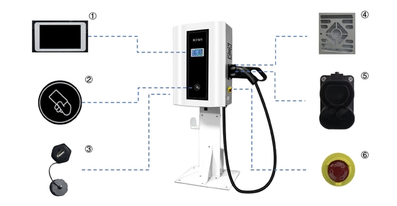 مشروع سكني شاحن EV DC 4.3 بوصة الشاشة اللمسية محطة المركبات الكهربائية CCS