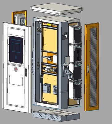 القوالب المخصصة IP54 محطات الشحن السريعة للسيارات الكهربائية التجارية للجمهور 180KW 240KW