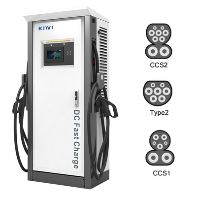 الجهد الخارجي DC 200V-1000V 60KW 120KW CCS2 Chademo Type2 EV كومة شحن DC للسيارات الكهربائية