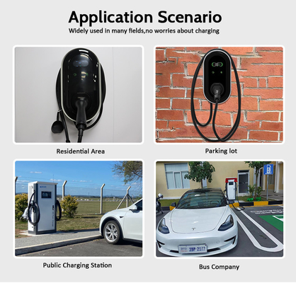 نوع 2 22 كيلوواط ثلاثي المراحل التيار المتردد الخروج الحالي EV الشاحن والبوكس مع RFID تطبيق وظائف OCPP