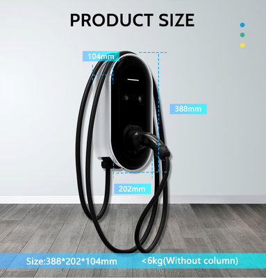 22kw EV Wallbox Charger 3 Phase Type 2 32a محطة شحن للمنازل 380v الجهد المدخل
