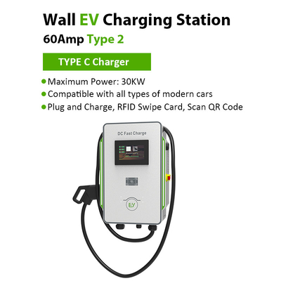 محطة شحن سريع للسيارات الكهربائية 30kW 40kW DC 30mA حماية التسرب