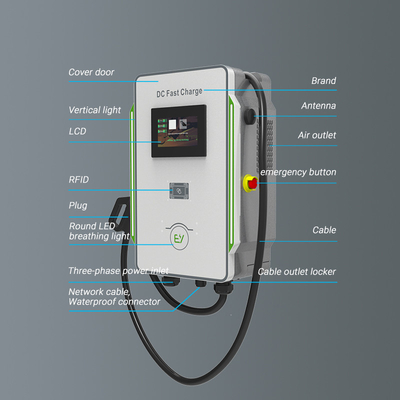 شاحن الحائط المتردد 30 كيلوواط 40 كيلوواط السيارات CCS 40A شاحن سريع للسيارات الكهربائية 600 فولت تردد شبكة 50 هرتز