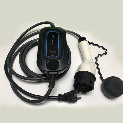 3.5KW مستوى 2 محطة شحن EV المحمولة من النوع 2 IEC 62196 قابل للتعديل 8-32A التيار المتردد التسرب من النوع B RCD 30mA 6mA للمنزل