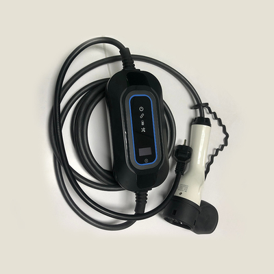 3.5KW مستوى 2 محطة شحن EV المحمولة من النوع 2 IEC 62196 قابل للتعديل 8-32A التيار المتردد التسرب من النوع B RCD 30mA 6mA للمنزل